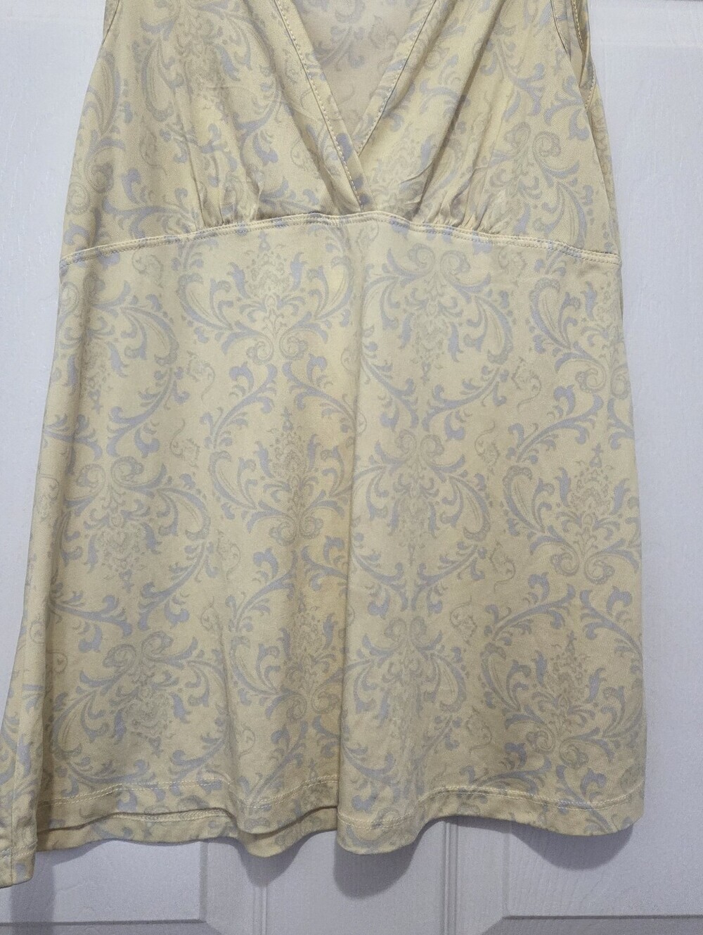LVER Yellow Paisley Pajama Set V-neck Cami Tank & Shorts Loungewear Sz Small - Picture 4 of 14